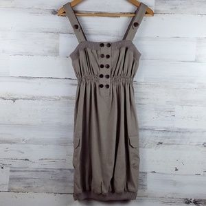 NEW Olive green linen/ natural dress